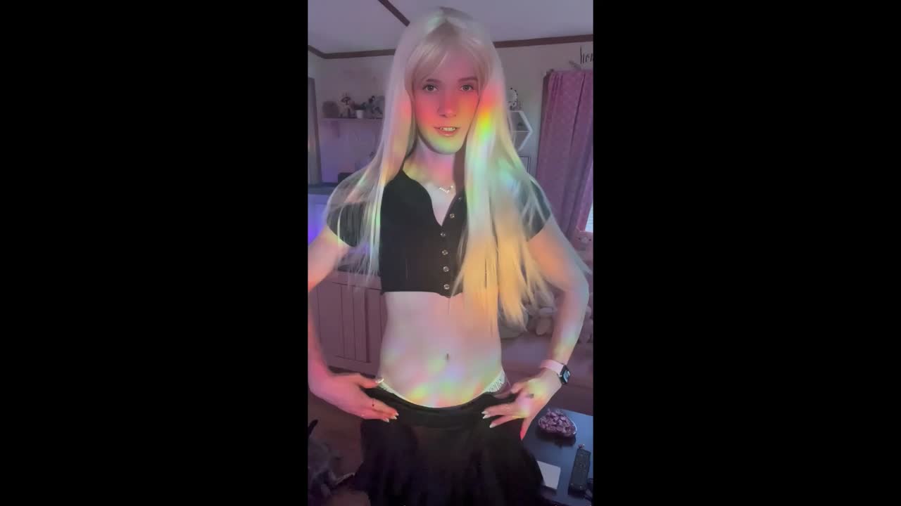 Cute Blonde Femboy Showing Off